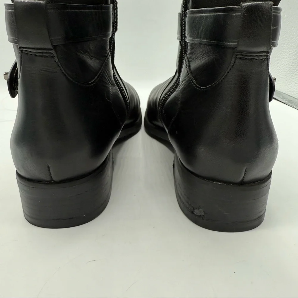 COACH | Essex Semi Matte Leather Tall Boots, Black 9.5 B wide calf/ regular - Picture 10 of 11